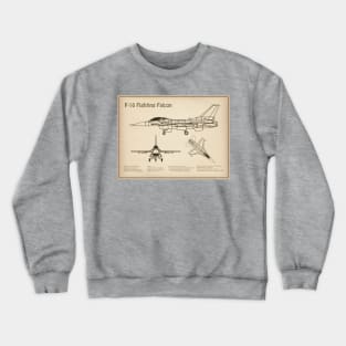 F-16 Fighting Falcon Fighter - SD Crewneck Sweatshirt